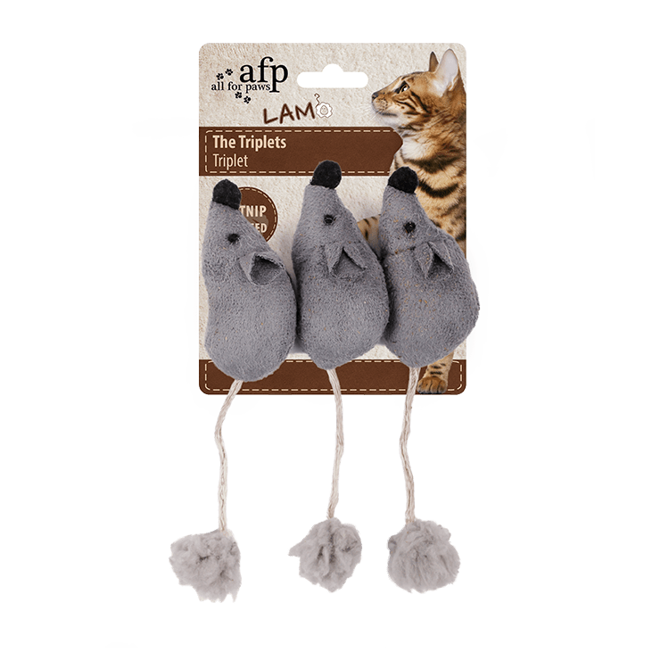 All For Paws Lambswool The Triplets Mouse Grey