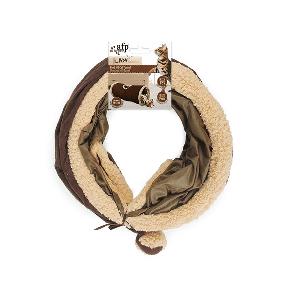All For Paws Lambswool Find Me Cat Tunnel (3 Colour)