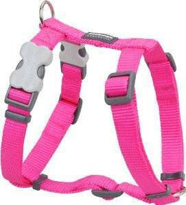 Red Dingo Dog Plain Harness Classic - Large Hot Pink