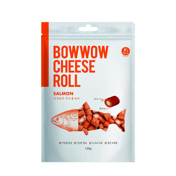 Bow Wow Salmon Cheese Roll Dog Treat 120g