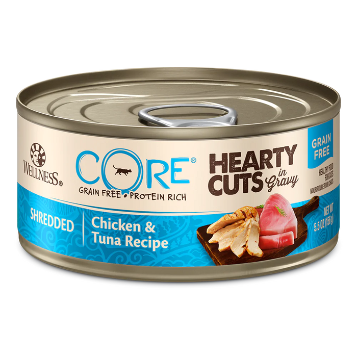 Wellness Cat Core Hearty Cuts - Shredded Chicken & Tuna Recipe 5.5oz