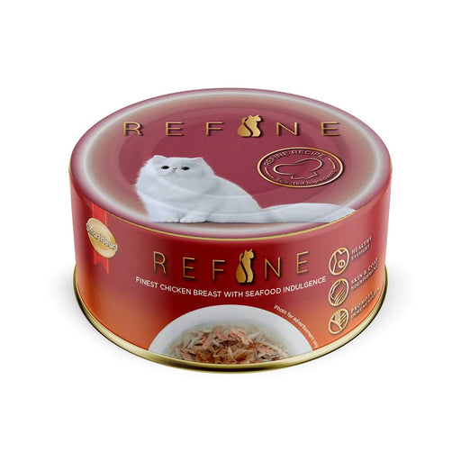 SmartHeart Cat Can Refine Finest Chicken Breast with Seafood Indulge 80g X24