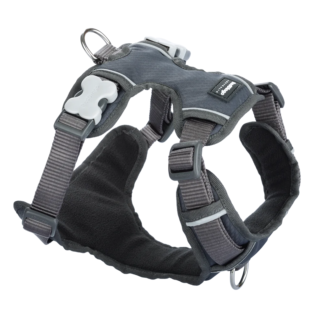 Red Dingo Padded Harness Grey S