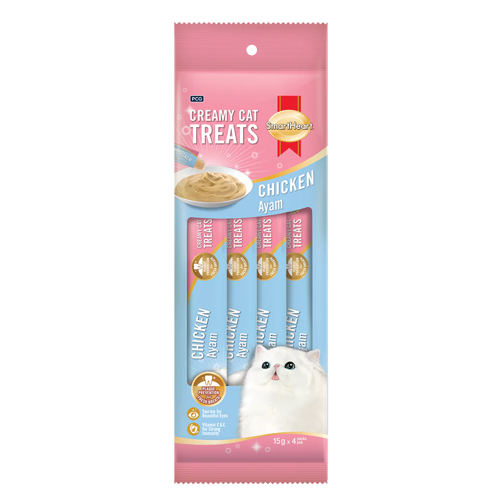 SmartHeart Cat Creamy Treats Chicken 15g x 4