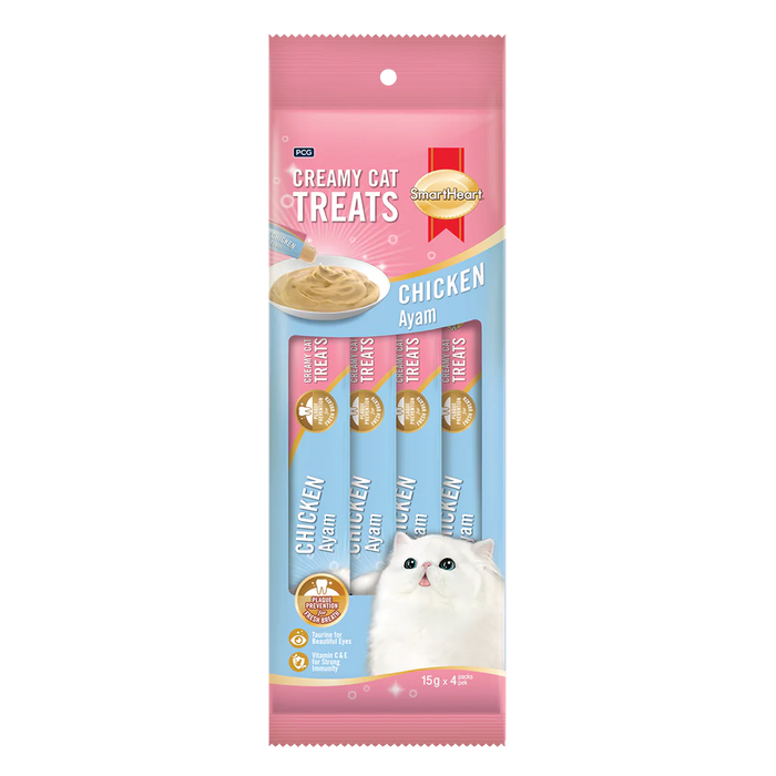 SmartHeart Cat Creamy Treats Chicken 15g x 4