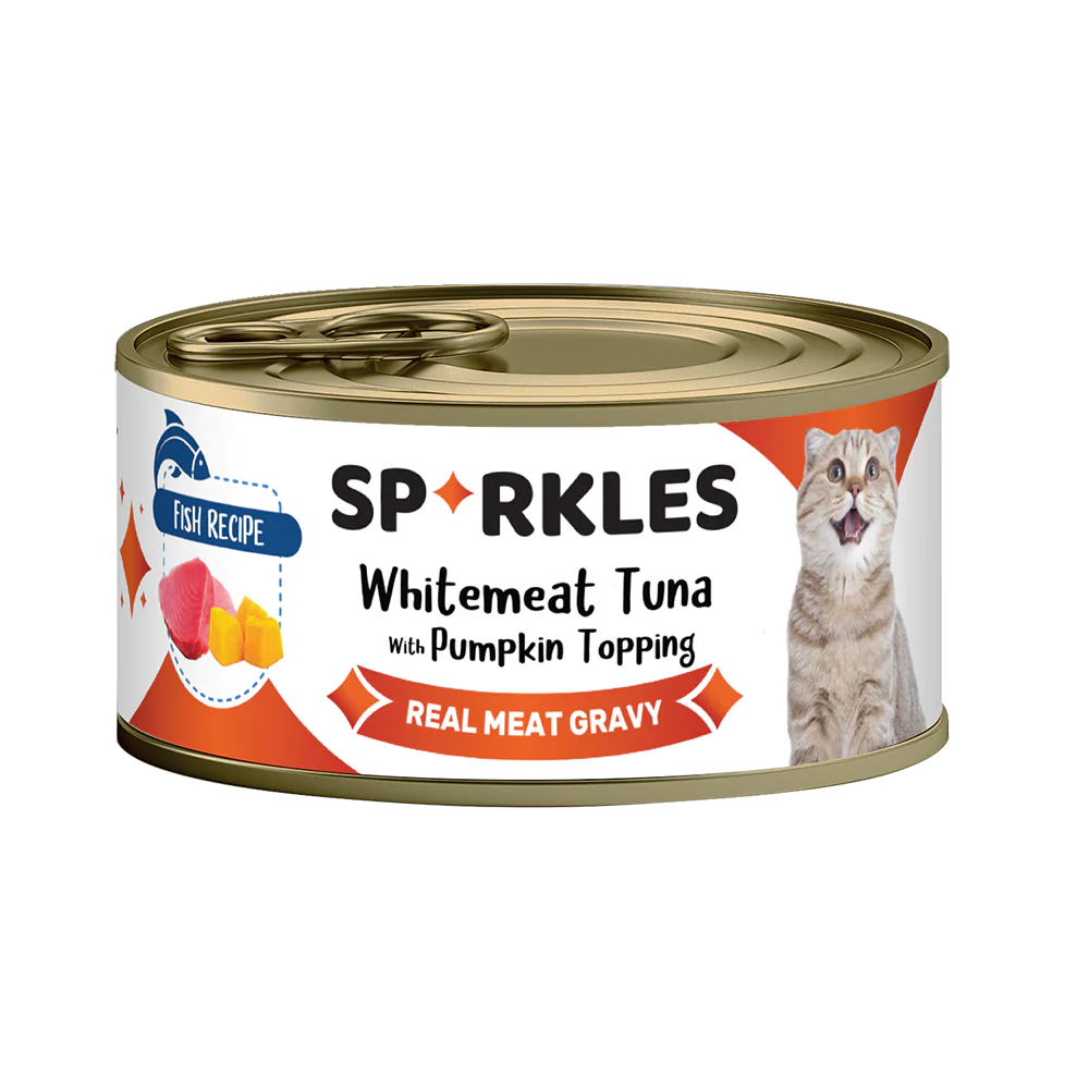 Sparkles Cat Colours Whitemeat Tuna with Pumpkin Topping 70g X24