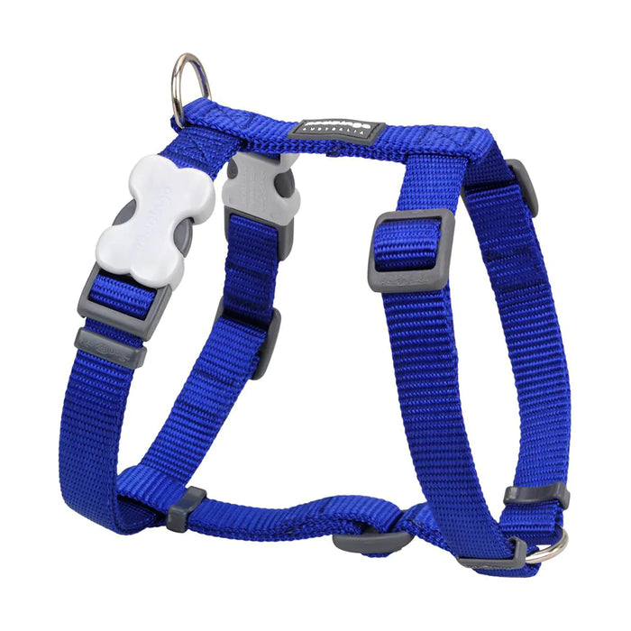 Red Dingo Dog Plain Harness Classic - Small Dark blue