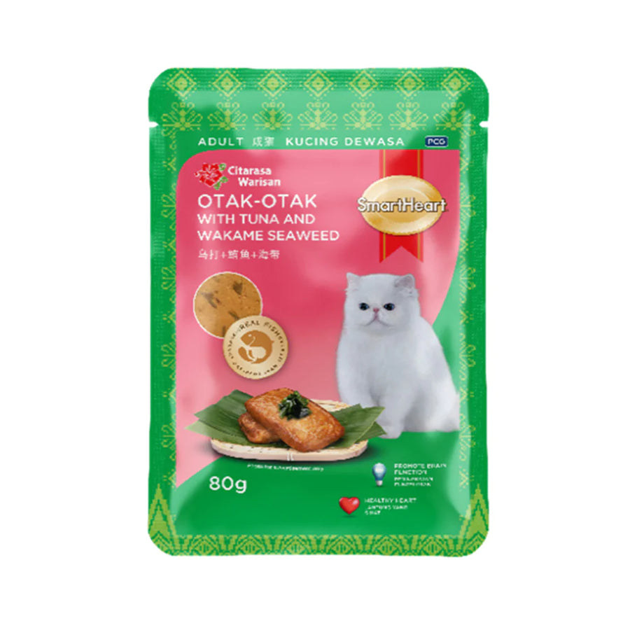 SmartHeart Cat Pouch Otak Otak with Tuna & Wakame Seaweed 85g X24