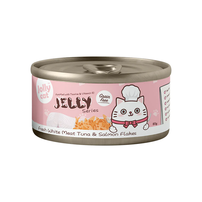 Jolly Cat Jelly Series Fresh White Meat Tuna & Salmon Flakes 80g