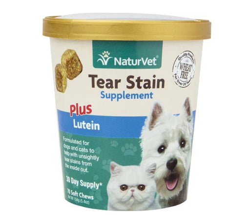 NaturVet Tear Stain Supplement Plus Lutein Soft Chew Cup 70 count [Dogs & Cats]
