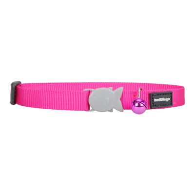 Red Dingo Cat Collar Plain - Classic Hot Pink