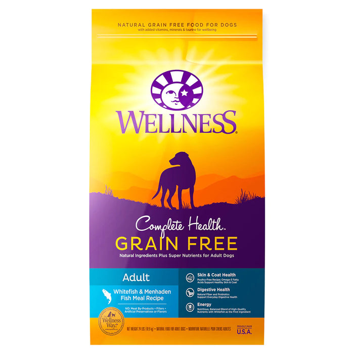 Wellness Dog Complete Health Grain Free Adult Whitefish & Menhaden Fish Meal Recipe 24lb