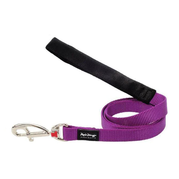 Red Dingo Dog Fixed Lead Plain - Classic Purple Small (1.2m)