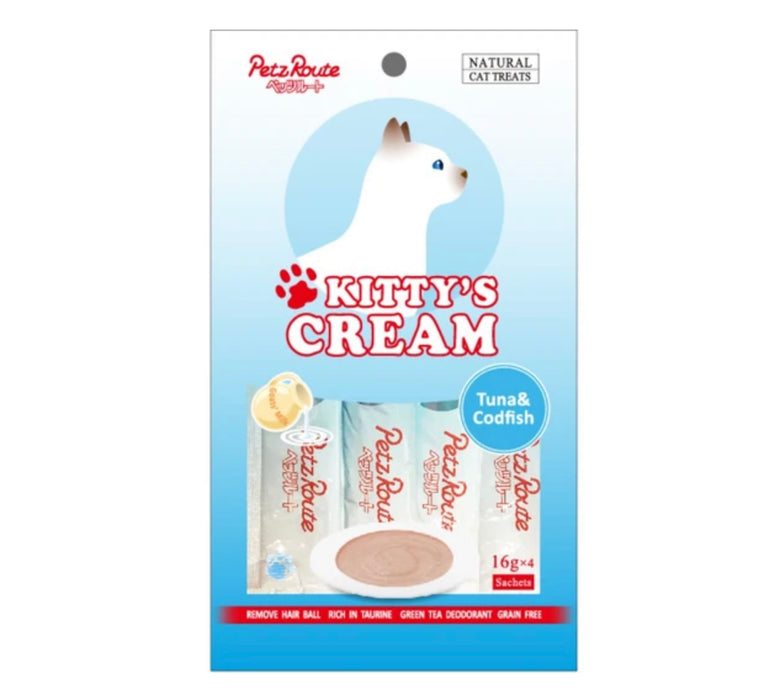 Petz Route Kitty’s Cream Tuna & Codfish Cat Treats 64g