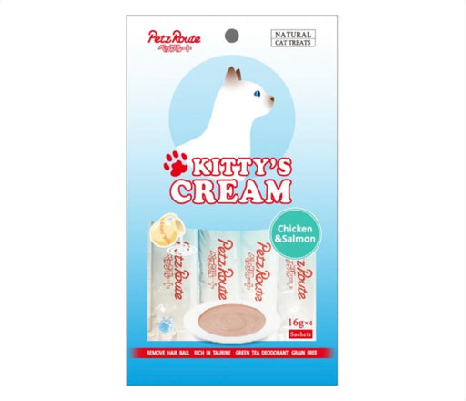 Petz Route Kitty’s Cream Chicken & Salmon Cat Treats 64g