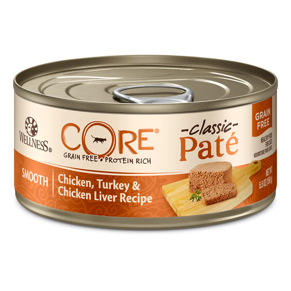 Wellness Cat Core Grain-Free Chicken, Turkey, Chicken Liver Formula 5.5oz