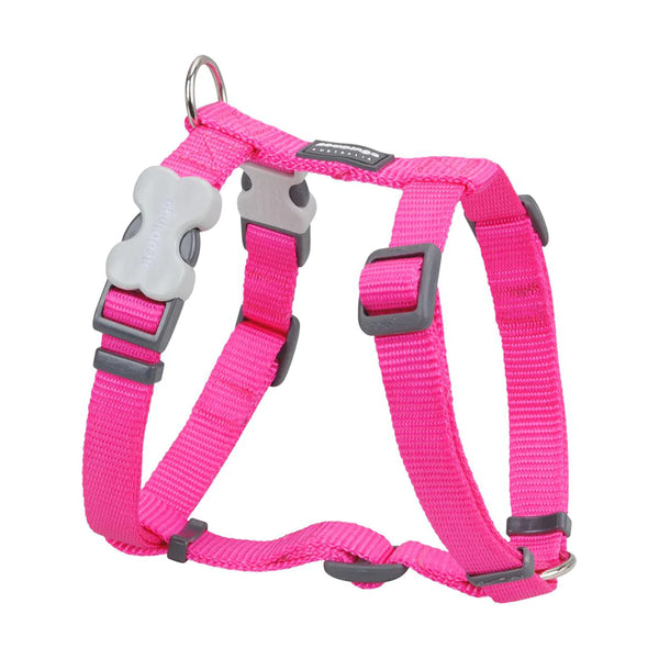 Red Dingo Dog Plain Harness Classic - Medium Hot Pink