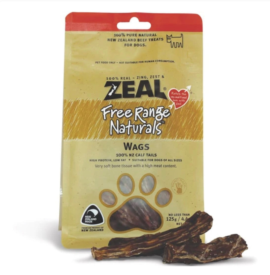 Zeal Free Range Naturals Wags Dog Treats 125g