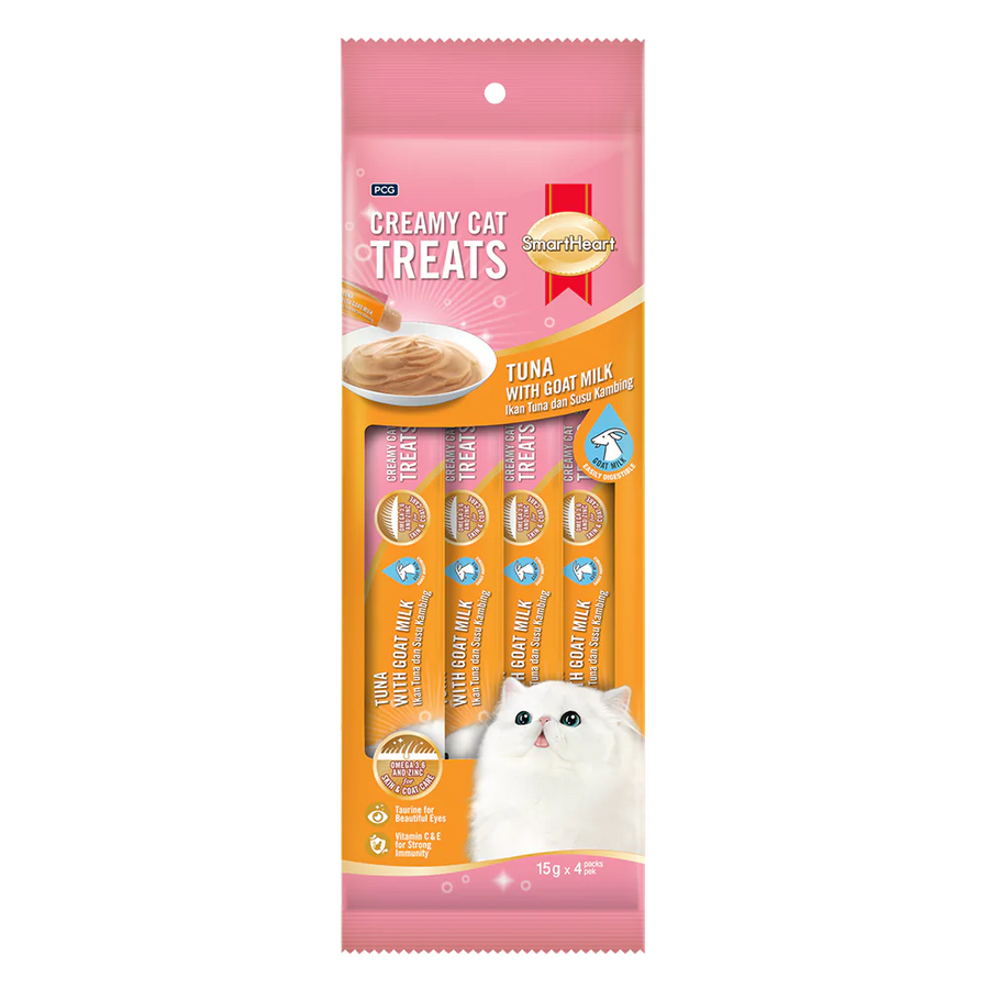SmartHeart Cat Creamy Treats Tuna with Goat Milk 15g x 4