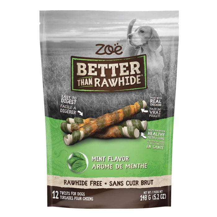 Zoë Better Than Rawhide Twists Mint Flavor 12pcs 148g