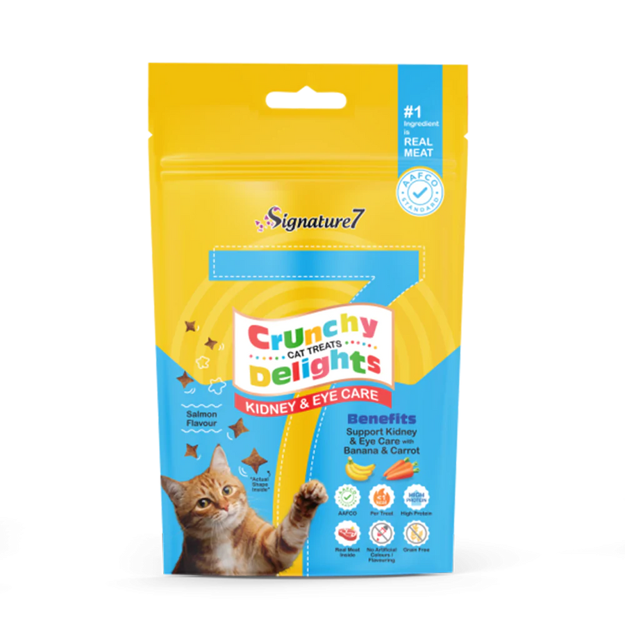 Signature7 Cat Treats Crunchy Delights Kidney & Eye Care 50g
