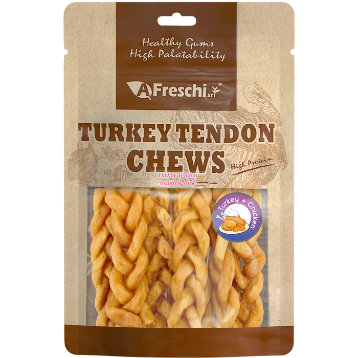 Afreschi Dog Turkey Tendon Braided Stick 130g (6pcs)