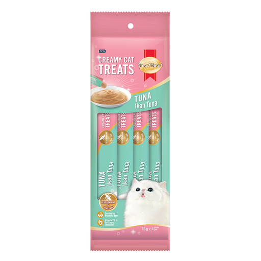 SmartHeart Cat Creamy Treats Tuna 15g x 4