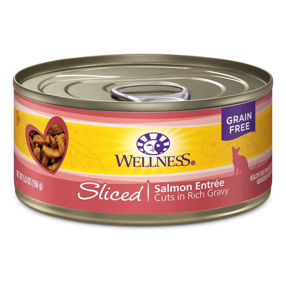 Wellness Cat Grain Free Sliced Salmon Entree 5.5oz