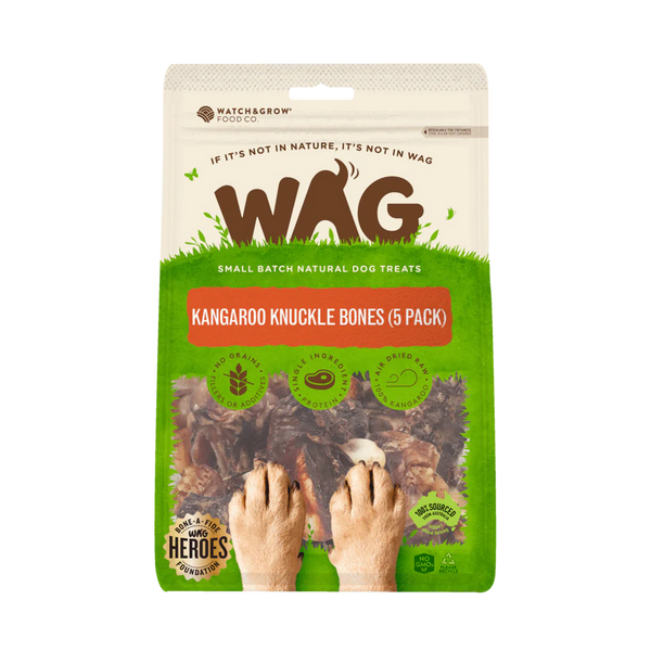 Wag Dog Treats Kangaroo Knuckle Bone 5pack
