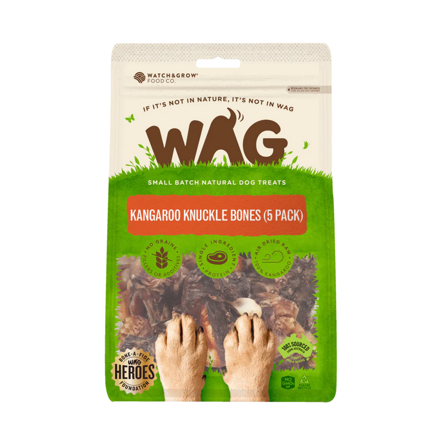 Wag Dog Treats Kangaroo Knuckle Bone 5pack