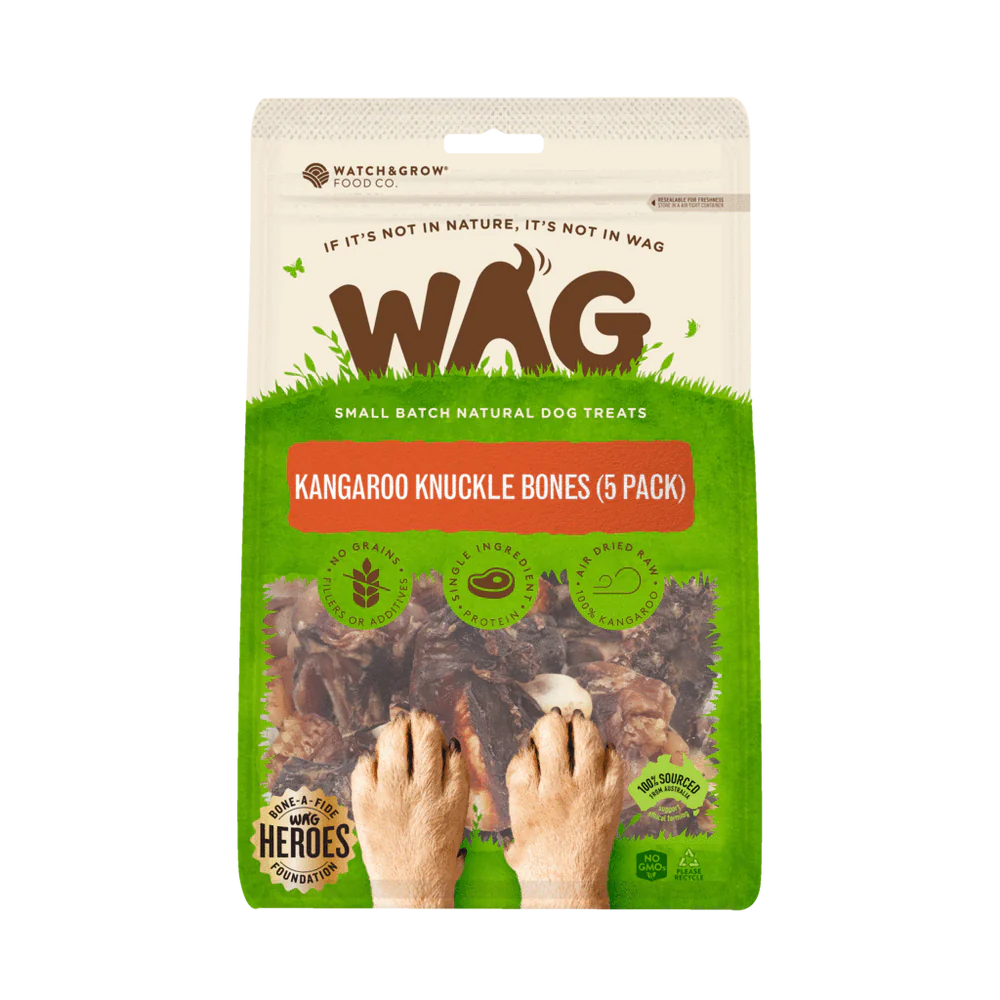 Wag Dog Treats Kangaroo Knuckle Bone 5pack