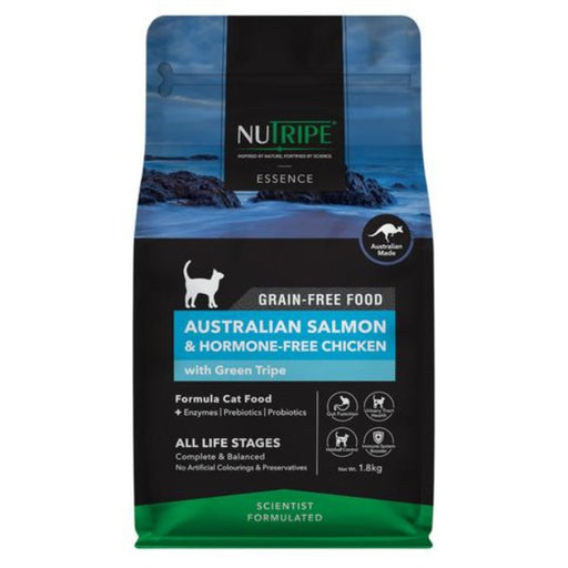 Nutripe Essence Australian [Salmon & Chicken with Green Tripe] Grain-Free Dry Cat Food (3 Sizes)