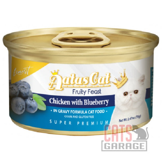 AATAS CAT Finest Fruity Feast Chicken with Blueberry in Gravy Cat Wet Food 70g X24