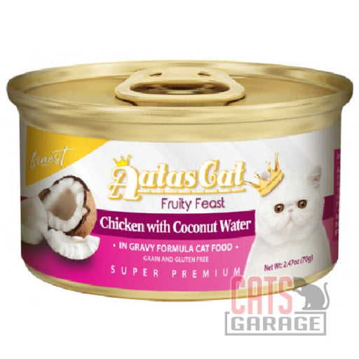 AATAS CAT Finest Fruity Feast Chicken with Coconut Water in Gravy Cat Wet Food 70g X24