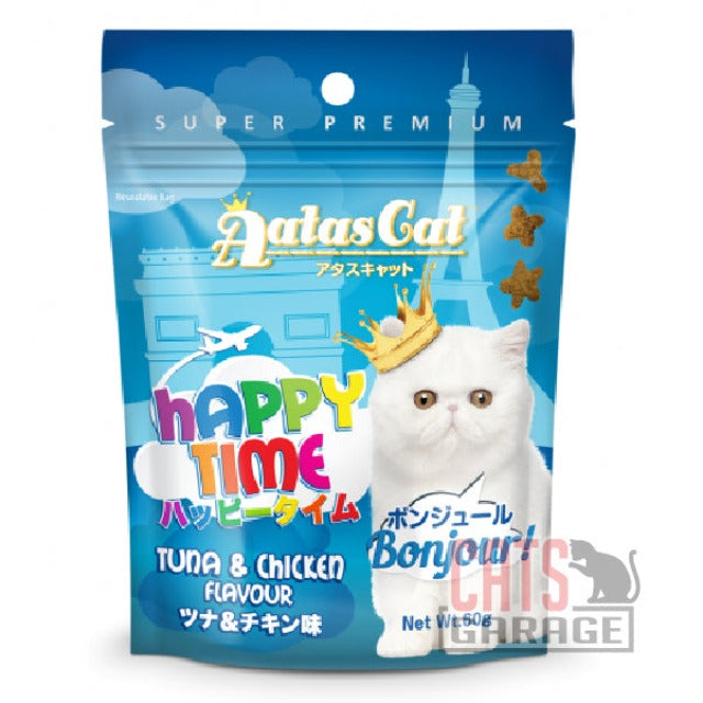 AATAS CAT Happy Time Bonjour Tuna & Chicken Flavour Cat Treats 60g