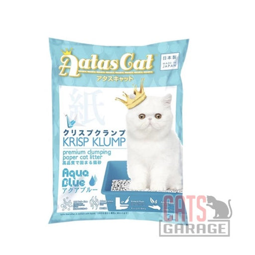 AATAS CAT Krisp Klump Paper Litter AQUA BLUE Cat Litter 7L X4