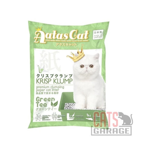 AATAS CAT Krisp Klump Paper Litter GREEN TEA Cat Litter 7L X4