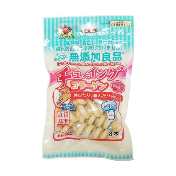 DoggyMan Soft Rawhide Collagen Gum Screw 8pcs