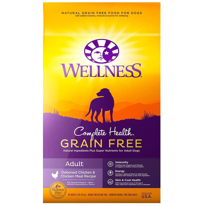 Wellness Dog Complete Health Grain Free Adult Deboned Chicken & Chicken Meal Recipe 24lb