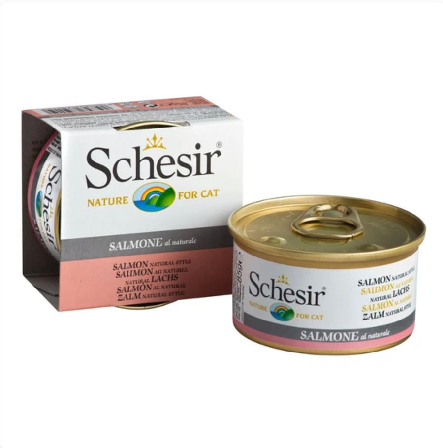 Schesir Salmon in Water Canned Cat Food 85g X14