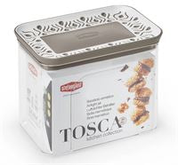 Stefanplast Tosca Rectangular Airtight Jar Light Dove Grey (3 Sizes)