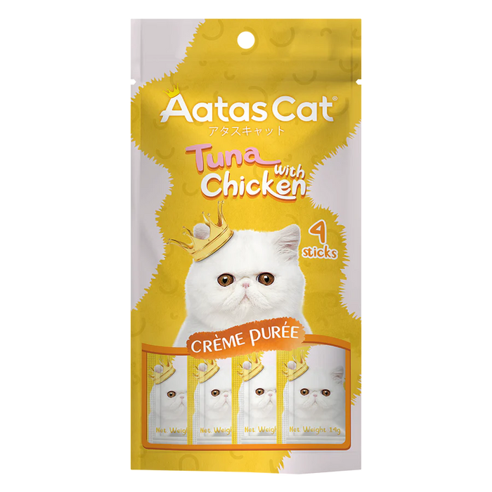 Aatas Cat Creme Puree Tuna with Chicken 14g x 4sachets