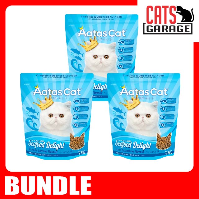 AATAS CAT Seafood Delight Tuna & Sardine Cat Dry Food 1.2kg