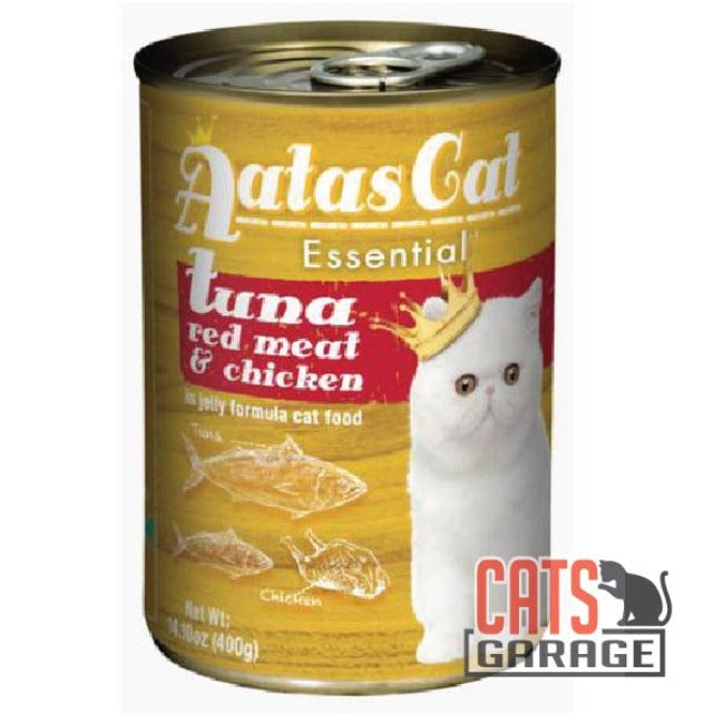 AATAS CAT Essential Tuna Red Meat With Chicken in Jelly Cat Wet Food 400g X24