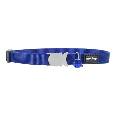 Red Dingo Cat Collar Plain - Classic Blue