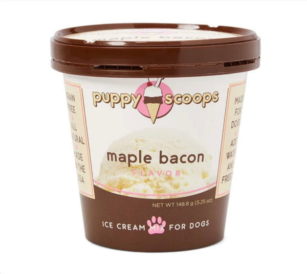 Puppy Scoops Maple Bacon Flavour Ice Cream Mix For Dogs (2 Sizes)
