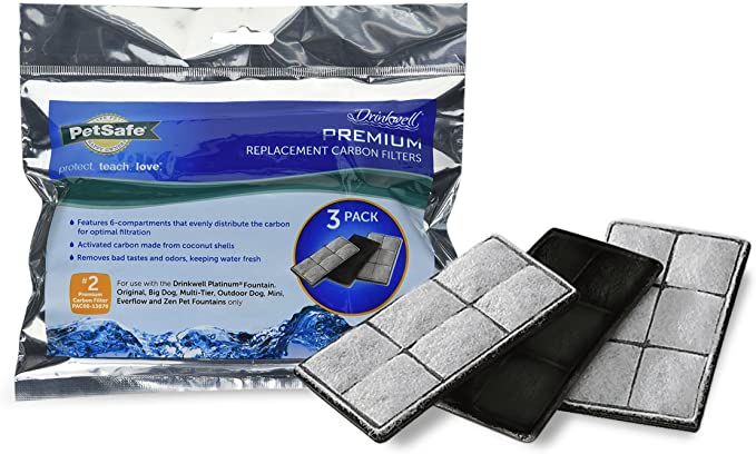 PetSafe Drinkwell Premium Carbon Replacement Filters, 3 pack