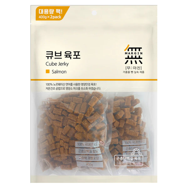 Bow Wow Mumargin Cube Jerky Treats for Dogs Salmon 400g