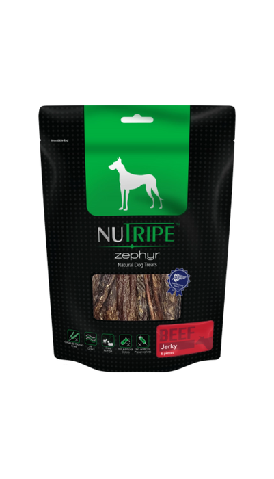 Nutripe Zephyr Air Dried Beef Jerky Dog Treats 6pcs