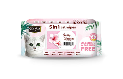 KitCat 5-in-1 Wipes 80 Wipes Cherry Blossom